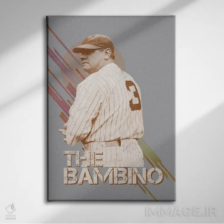 تابلو دکوراتیو بامبینو رترو اثر رادیو دیز - نمای روبهرو روی دیوار