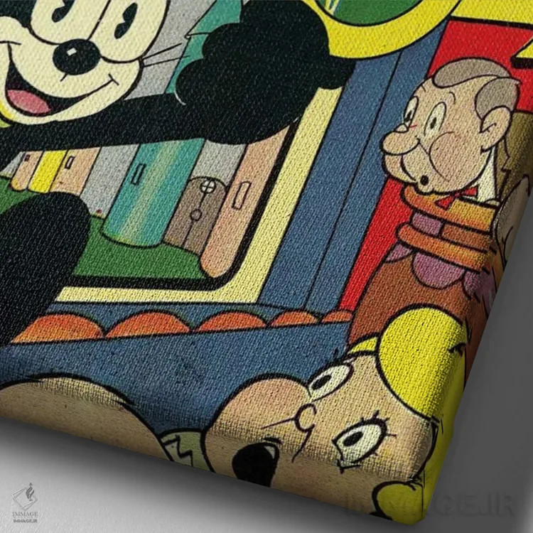 تابلو دکوراتیو فلیکس سه بعدی اثر رادیو دیز - نمای نزدیک بافت بوم