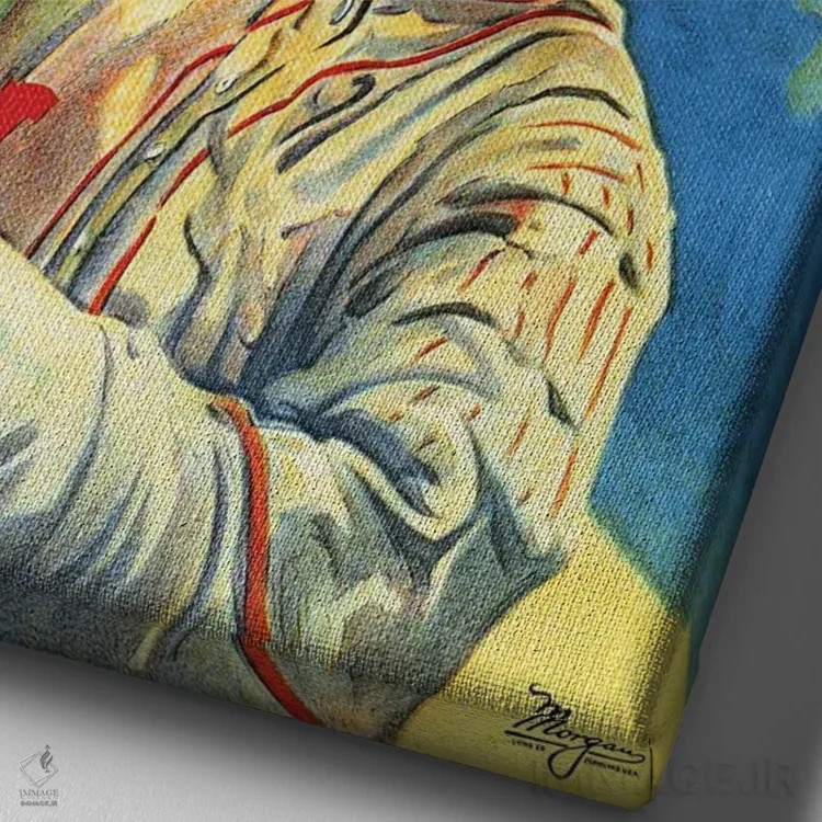 تابلو دکوراتیو بیب به خانه می آید اثر رادیو دیز - نمای نزدیک بافت بوم