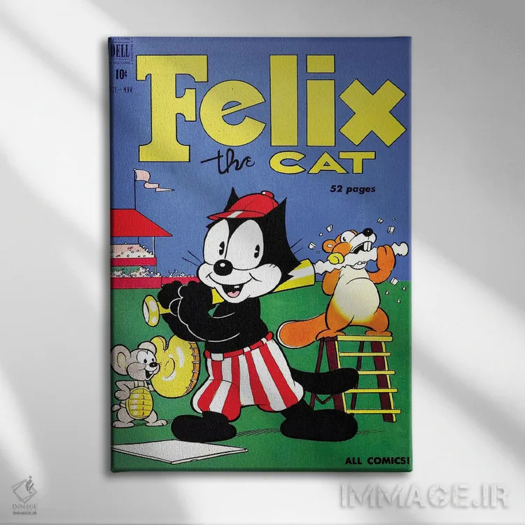 تابلو دکوراتیو فلیکس در مسابقه بیس بال اثر رادیو دیز - نمای روبهرو روی دیوار