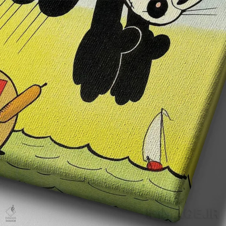 تابلو دکوراتیو فلیکس؛ شیرجه به سوی لنگر اثر رادیو دیز - نمای نزدیک بافت بوم