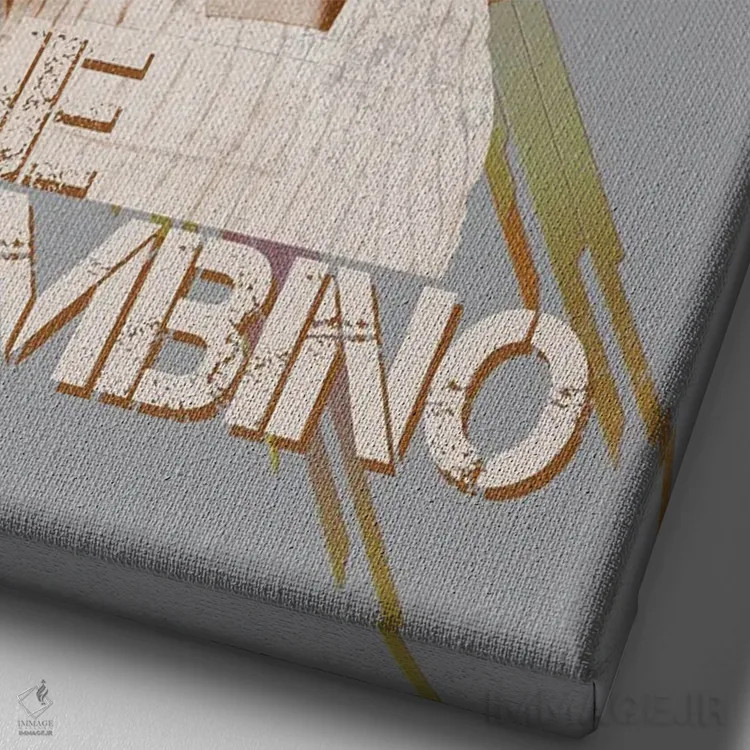 تابلو دکوراتیو بامبینو رترو اثر رادیو دیز - نمای نزدیک بافت بوم