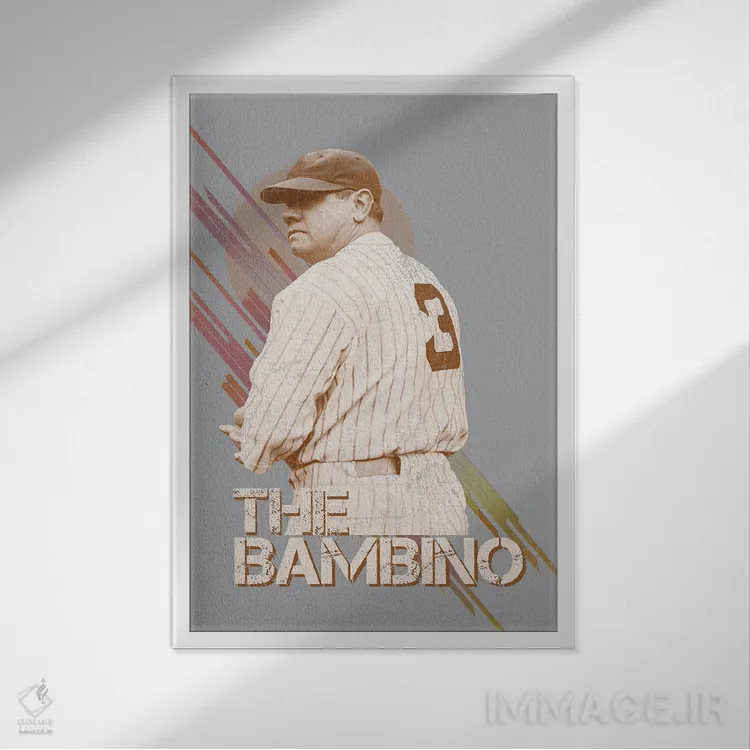 تابلو دکوراتیو بامبینو رترو اثر رادیو دیز - نمای قابدار سفید