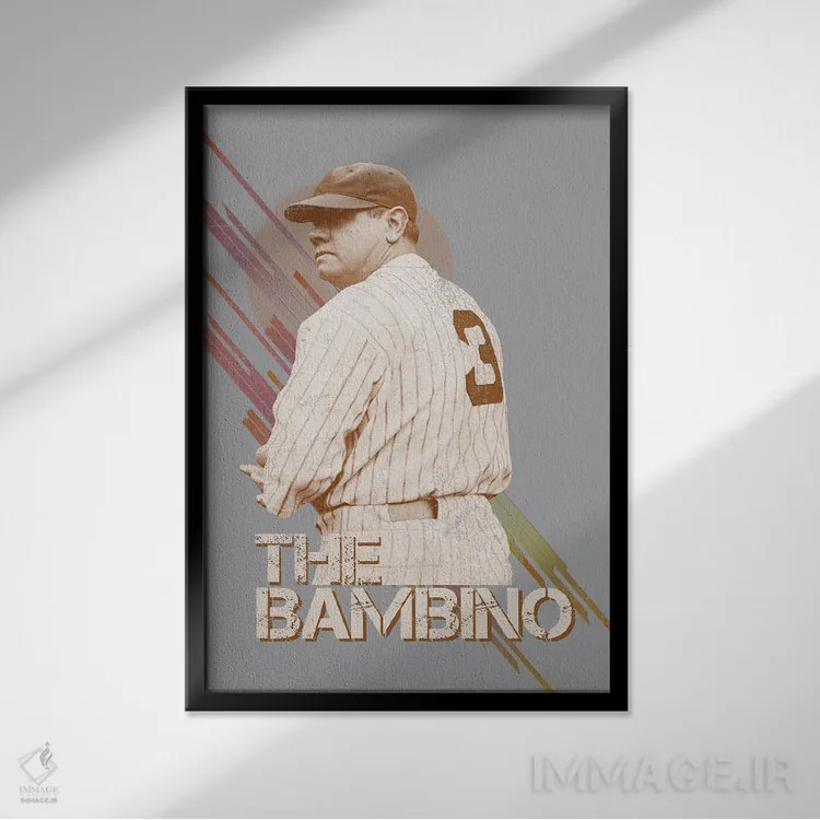 تابلو دکوراتیو بامبینو رترو اثر رادیو دیز - نمای قابدار مشکی