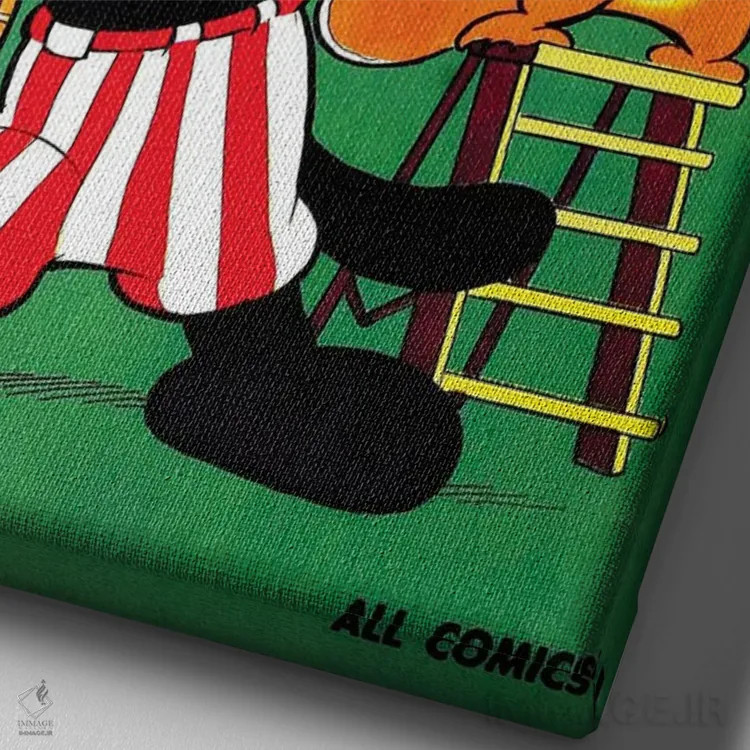 تابلو دکوراتیو فلیکس در مسابقه بیس بال اثر رادیو دیز - نمای نزدیک بافت بوم