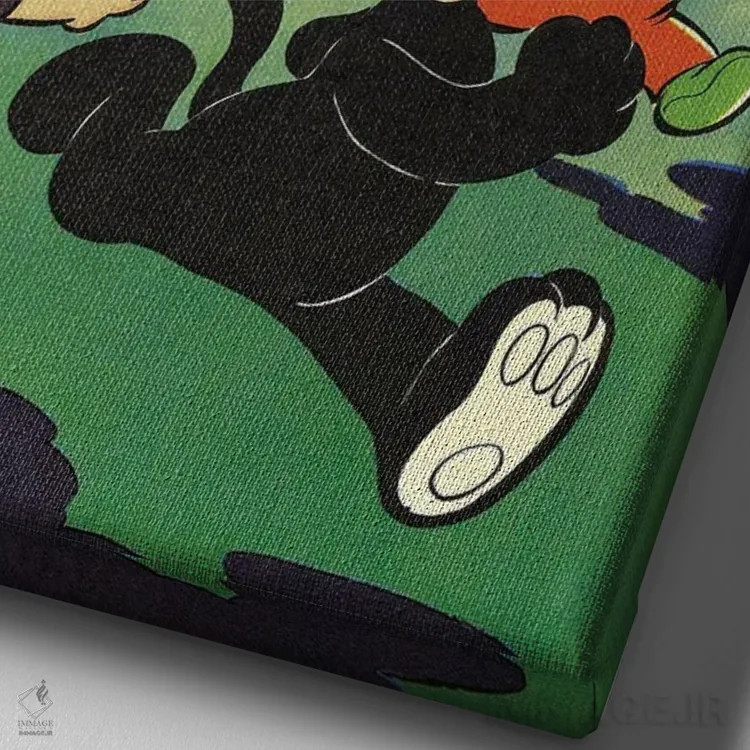 تابلو دکوراتیو فلیکس و قلعه تسخیر شده اثر رادیو دیز - نمای نزدیک بافت بوم