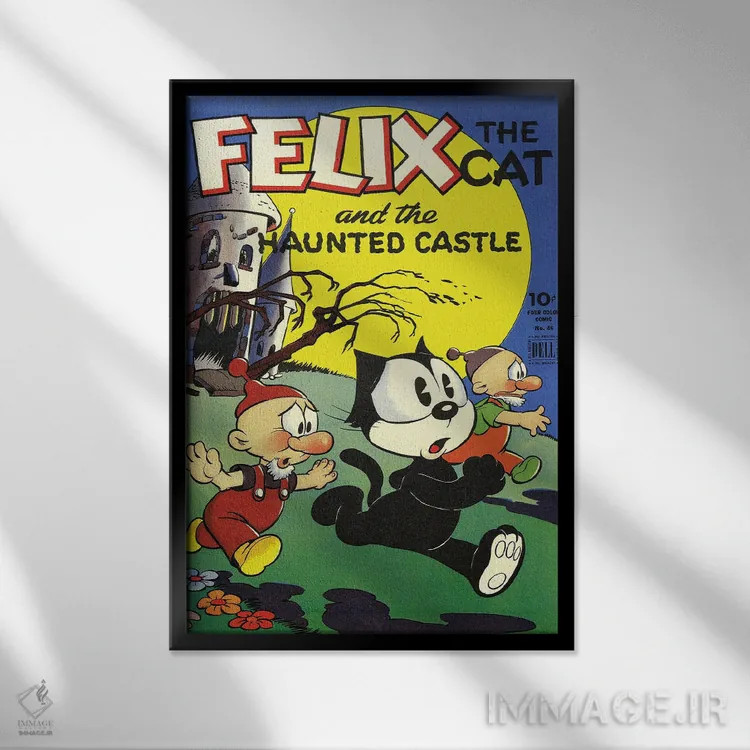 تابلو دکوراتیو فلیکس و قلعه تسخیر شده اثر رادیو دیز - نمای قابدار مشکی