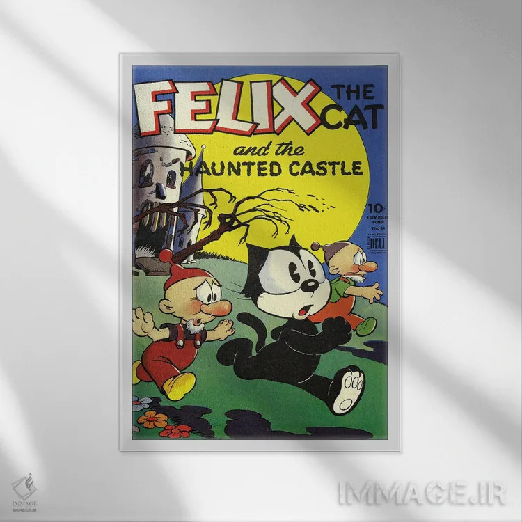 تابلو دکوراتیو فلیکس و قلعه تسخیر شده اثر رادیو دیز - نمای قابدار سفید