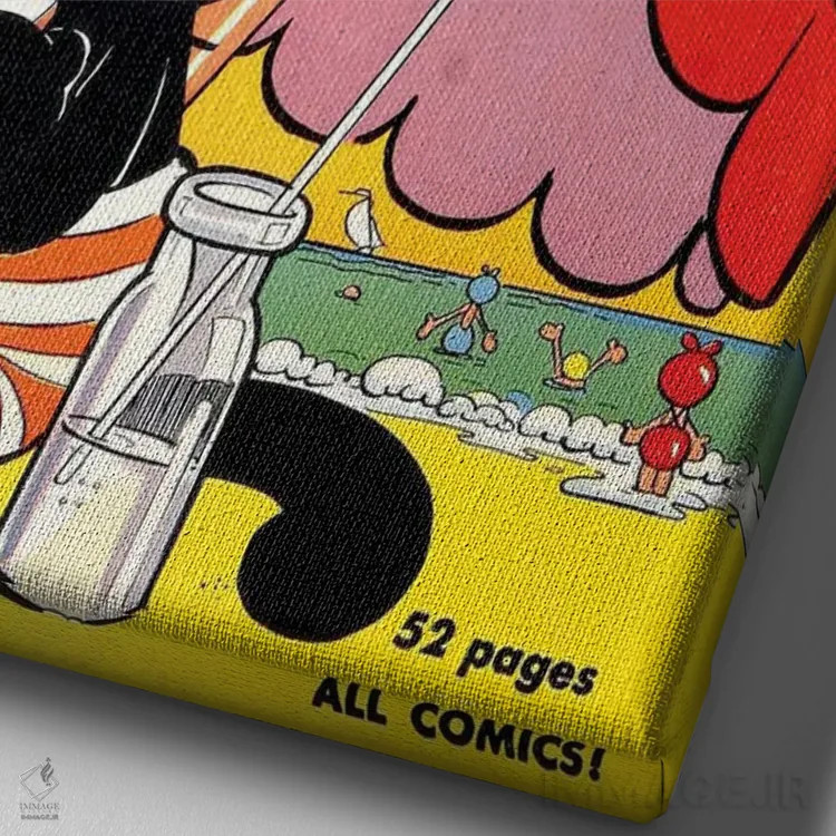 تابلو دکوراتیو فلیکس در ساحل اثر رادیو دیز - نمای نزدیک بافت بوم