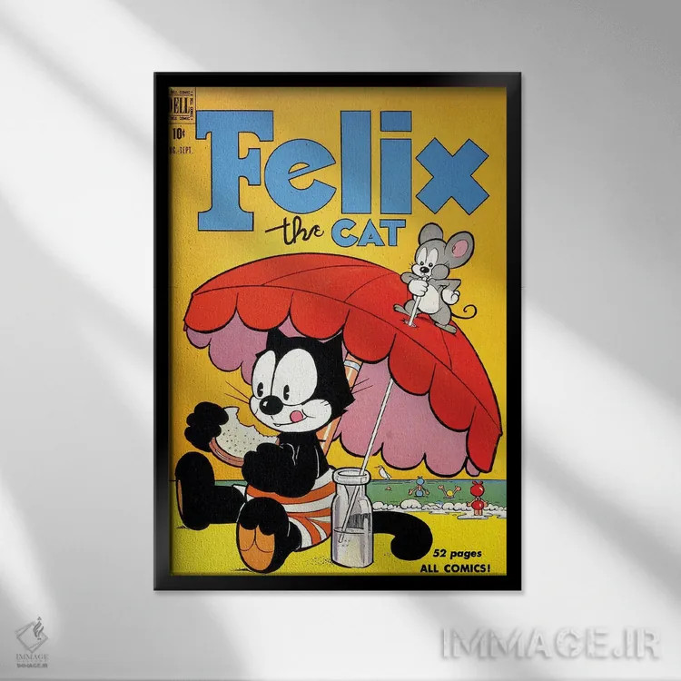 تابلو دکوراتیو فلیکس در ساحل اثر رادیو دیز - نمای قابدار مشکی