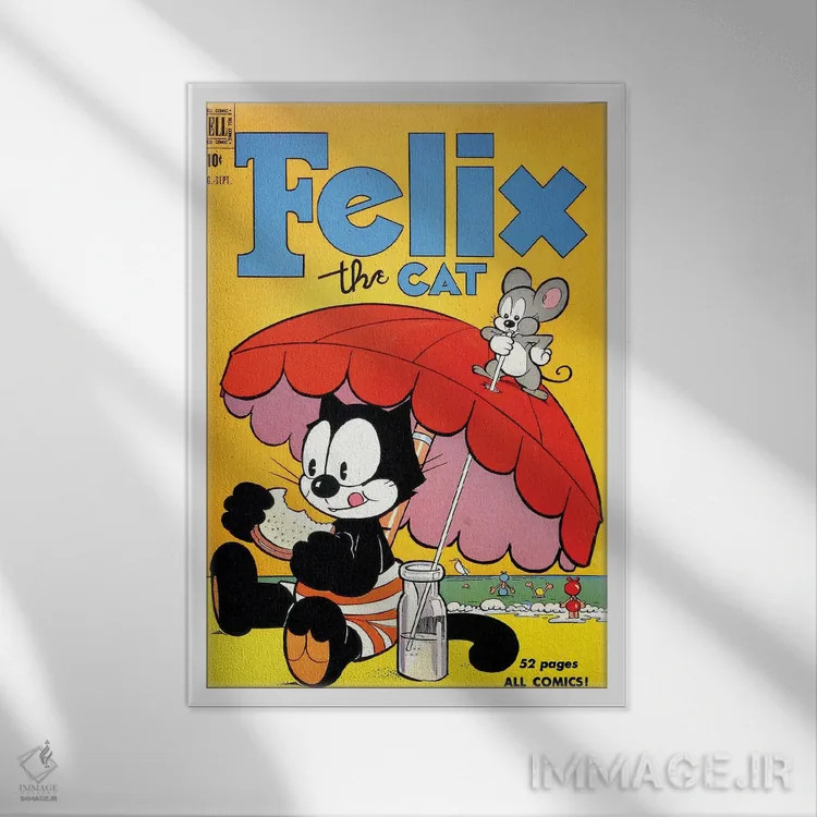 تابلو دکوراتیو فلیکس در ساحل اثر رادیو دیز - نمای قابدار سفید