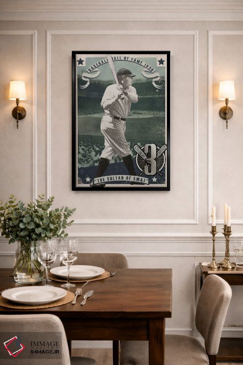 تابلو دکوراتیو کارت بیس بال BR اثر رادیو دیز - D2B