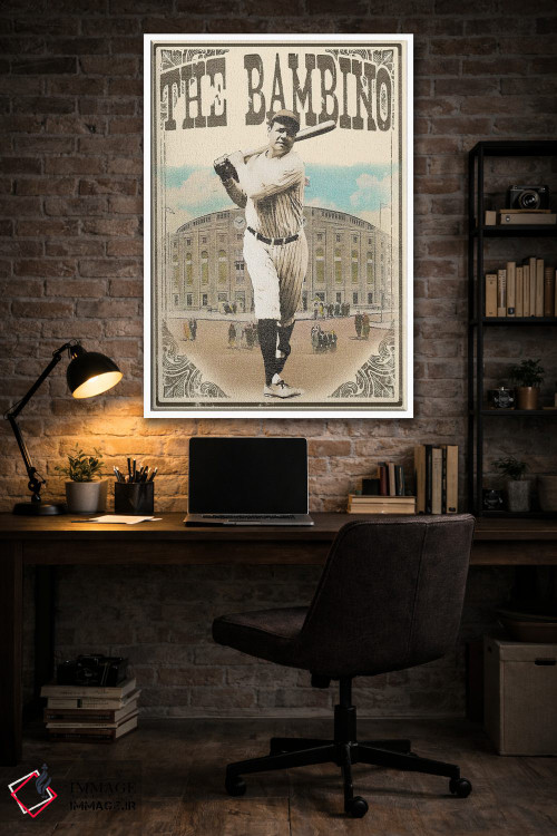 تابلو دکوراتیو ژست گیر بیس بال BR اثر رادیو دیز - D3W