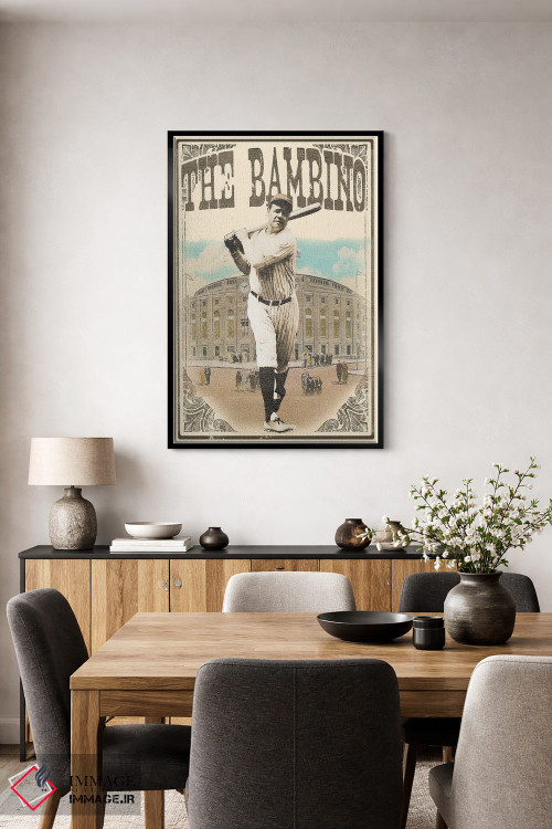 تابلو دکوراتیو ژست گیر بیس بال BR اثر رادیو دیز - D4B