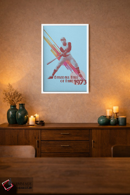 تابلو دکوراتیو تالار مشاهیر بیس بال - آبی اثر رادیو دیز - D1W