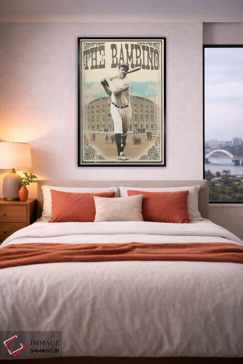 تابلو دکوراتیو ژست گیر بیس بال BR اثر رادیو دیز - D5B