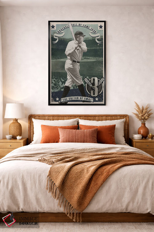 تابلو دکوراتیو کارت بیس بال BR اثر رادیو دیز - D3B