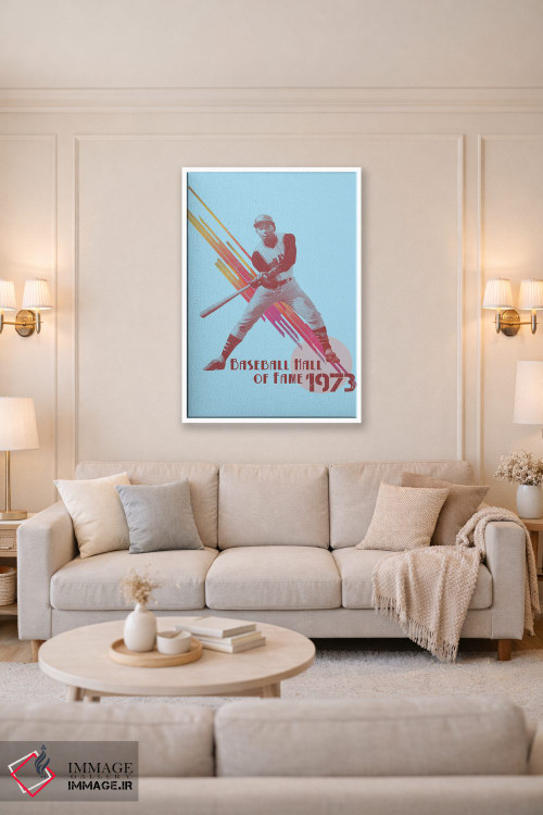 تابلو دکوراتیو تالار مشاهیر بیس بال - آبی اثر رادیو دیز - D3W