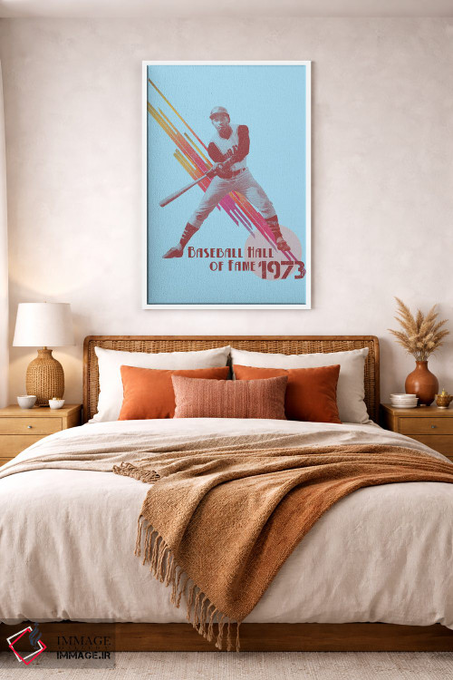 تابلو دکوراتیو تالار مشاهیر بیس بال - آبی اثر رادیو دیز - D4W