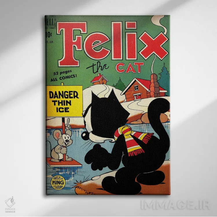 تابلو دکوراتیو فلیکس؛ خطر یخ نازک اثر رادیو دیز - نمای روبهرو روی دیوار