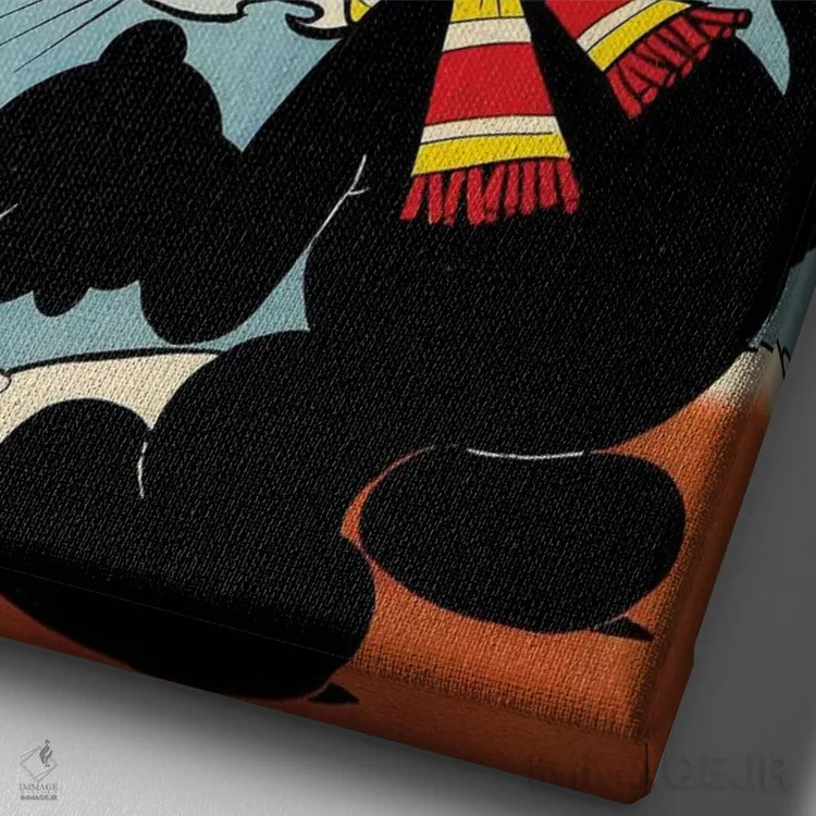 تابلو دکوراتیو فلیکس؛ خطر یخ نازک اثر رادیو دیز - نمای نزدیک بافت بوم