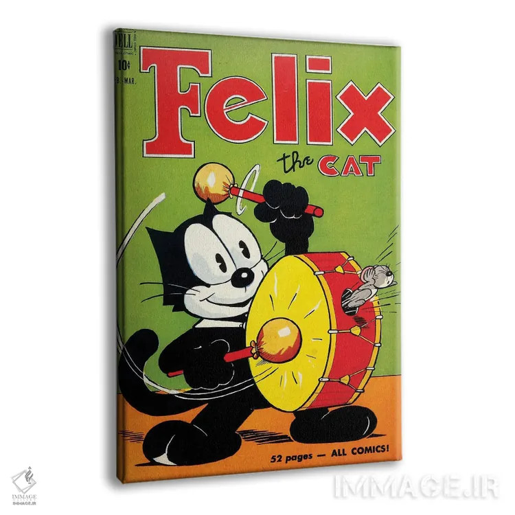 تابلو دکوراتیو فلیکس و ترس از طبل اثر رادیو دیز - نمای پرسپکتیو محصول