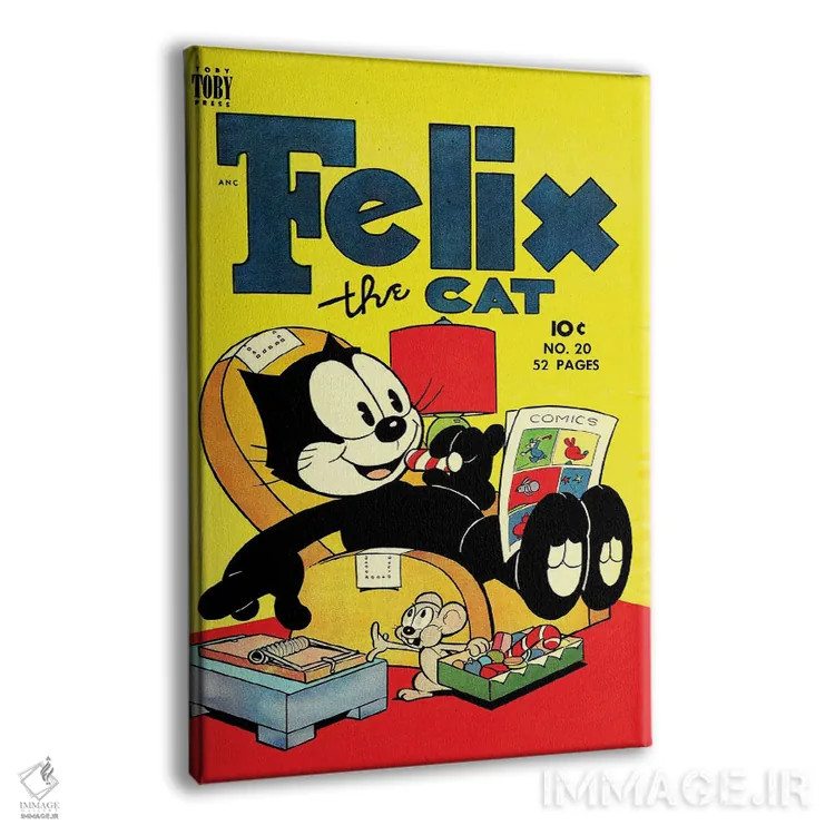 تابلو دکوراتیو فلیکس در حال گرفتن طعمه اثر رادیو دیز - نمای پرسپکتیو محصول