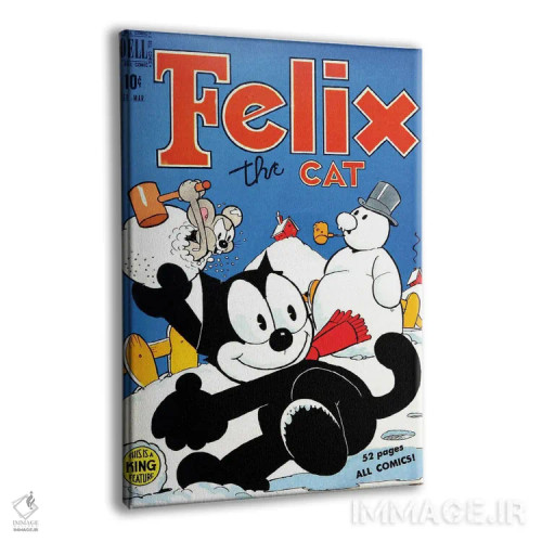 تابلو دکوراتیو فلیکس در جنگ گلوله های برفی اثر رادیو دیز - نمای پرسپکتیو محصول