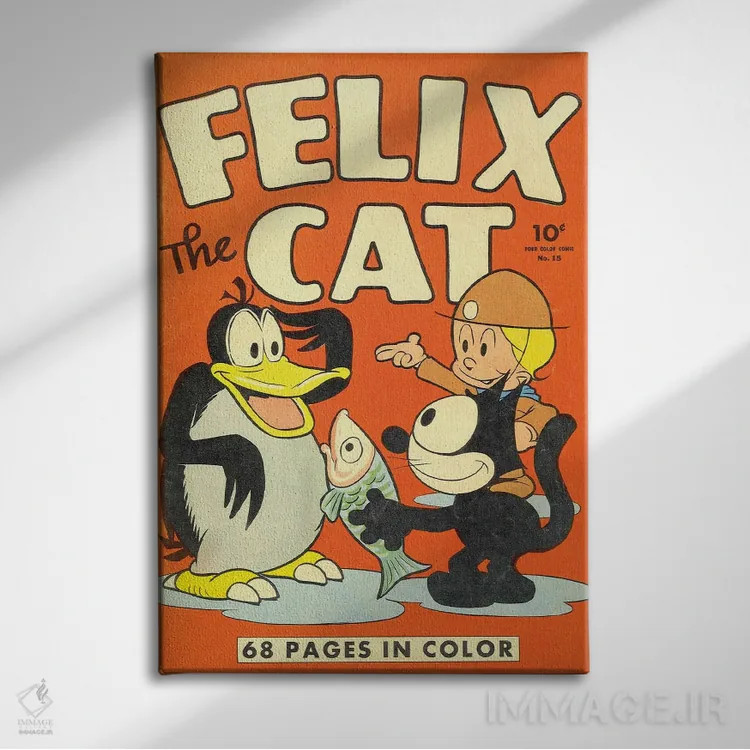 تابلو دکوراتیو فلیکس؛ ماهی و دوستان اثر رادیو دیز - نمای روبهرو روی دیوار