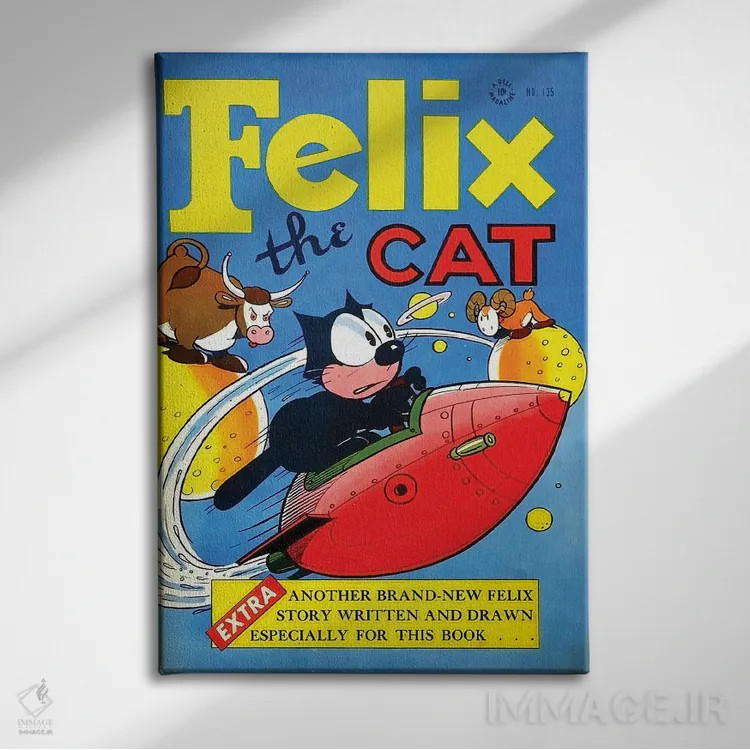 تابلو دکوراتیو فلیکس در سفینه ی فضایی اثر رادیو دیز - نمای روبهرو روی دیوار