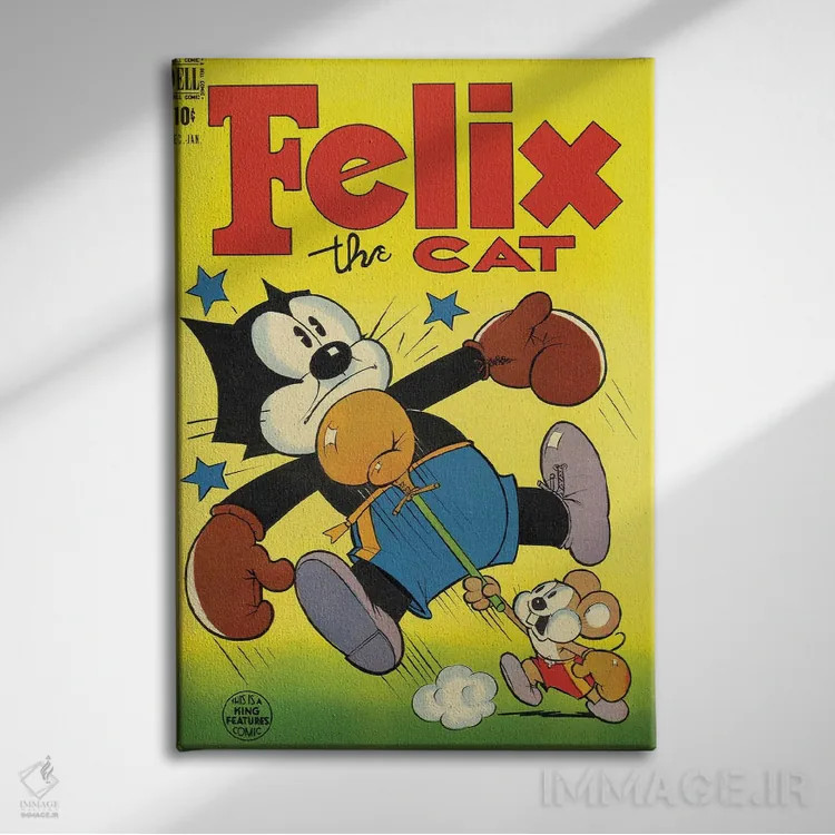 تابلو دکوراتیو فلیکس؛ مشت به صورت اثر رادیو دیز - نمای روبهرو روی دیوار