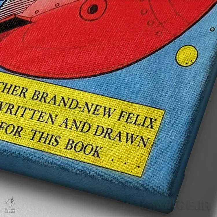 تابلو دکوراتیو فلیکس در سفینه ی فضایی اثر رادیو دیز - نمای نزدیک بافت بوم