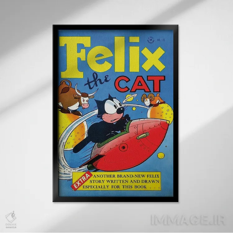 تابلو دکوراتیو فلیکس در سفینه ی فضایی اثر رادیو دیز - نمای قابدار مشکی