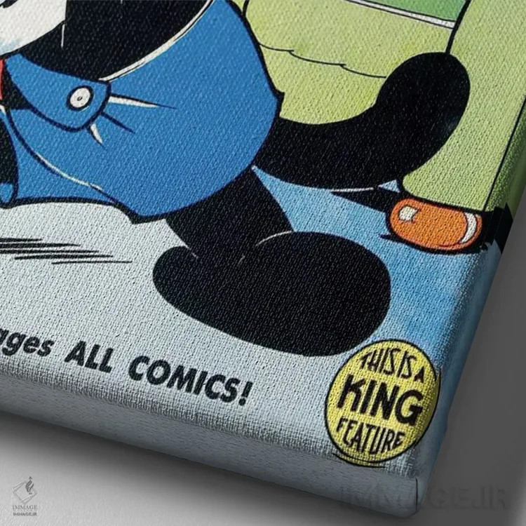 تابلو دکوراتیو فلیکس؛ جست وجو و نابودسازی اثر رادیو دیز - نمای نزدیک بافت بوم