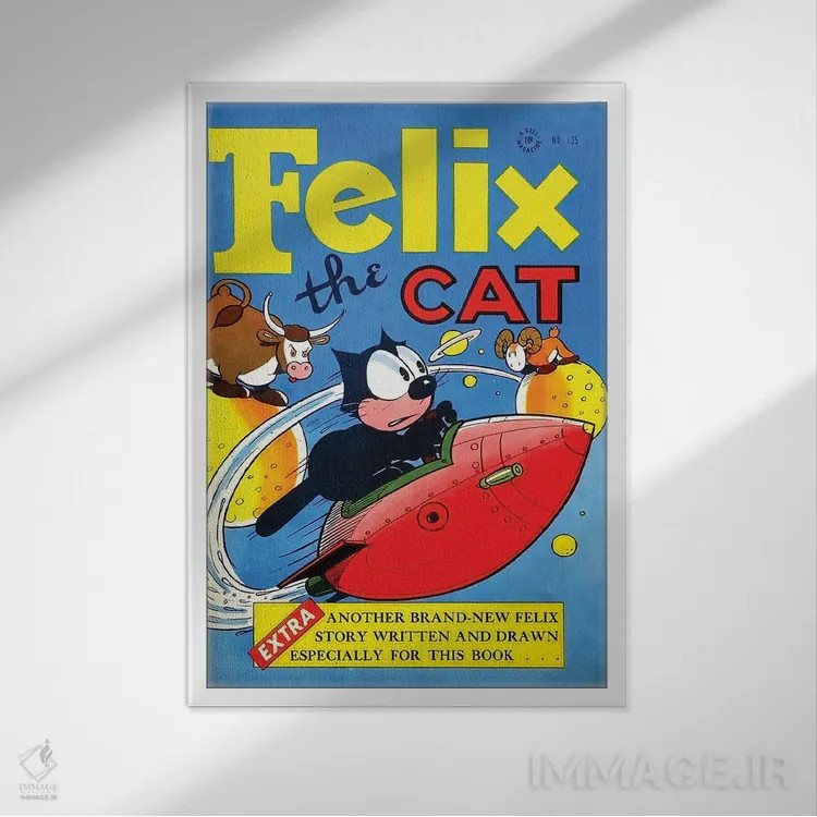 تابلو دکوراتیو فلیکس در سفینه ی فضایی اثر رادیو دیز - نمای قابدار سفید