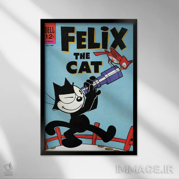 تابلو دکوراتیو فلیکس و تلسکوپ اثر رادیو دیز - نمای قابدار مشکی