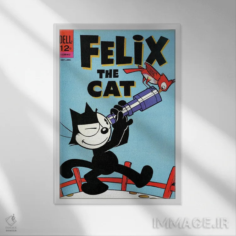 تابلو دکوراتیو فلیکس و تلسکوپ اثر رادیو دیز - نمای قابدار سفید