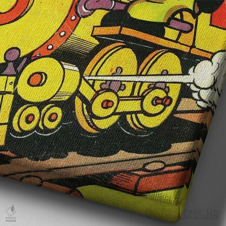 تابلو دکوراتیو فلیکس رهبر ارکستر اثر رادیو دیز - نمای نزدیک بافت بوم