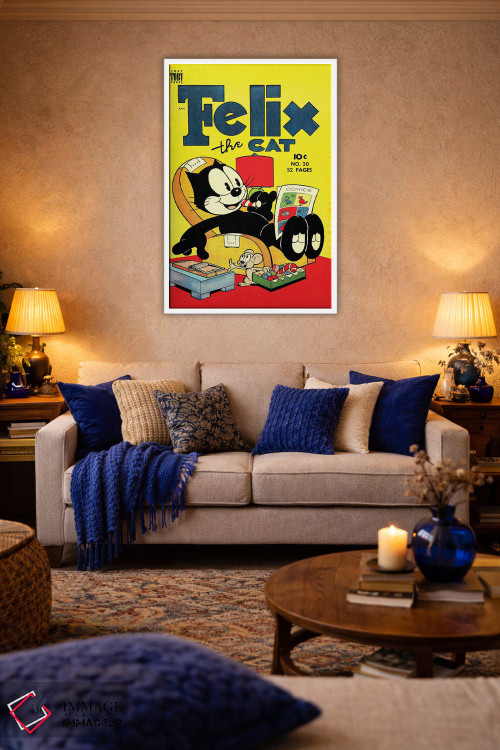 تابلو دکوراتیو فلیکس در حال گرفتن طعمه اثر رادیو دیز - D1W