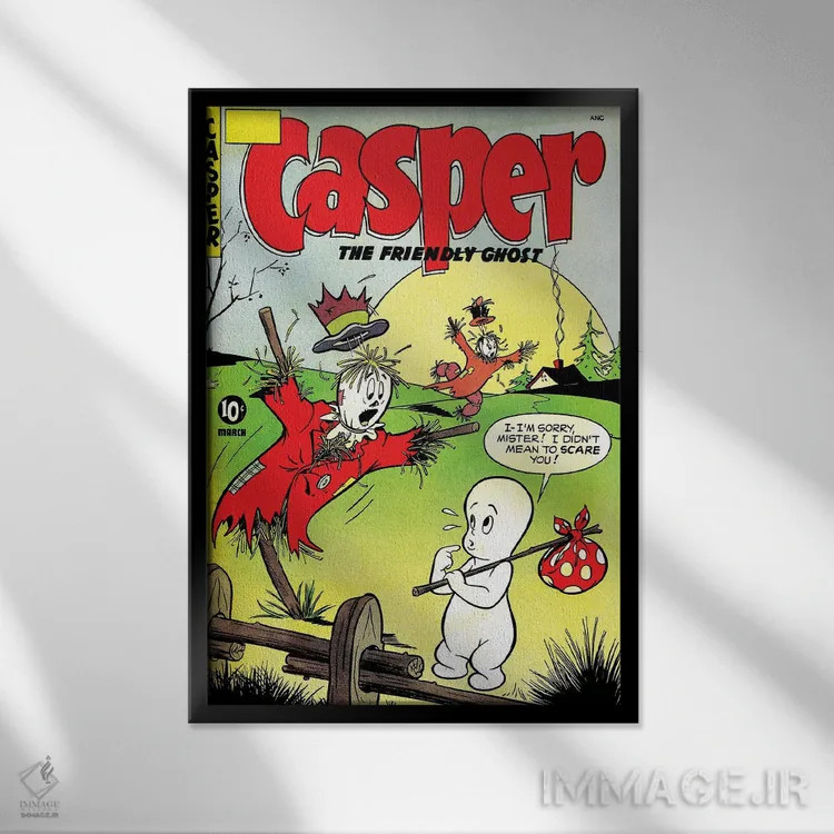 تابلو دکوراتیو روح و مترسک اثر رادیو دیز - نمای قابدار مشکی