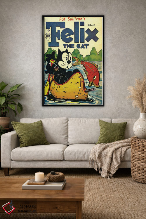 تابلو دکوراتیو فلیکس به ماهیگیری می رود اثر رادیو دیز - D1B