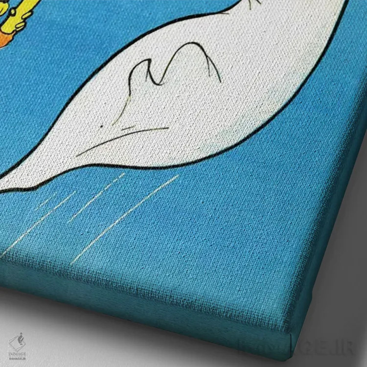 تابلو دکوراتیو عروسک روح و هیولا اثر رادیو دیز - نمای نزدیک بافت بوم