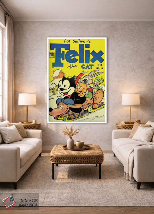 تابلو دکوراتیو فلیکس و سرسره بازی با دوستان اثر رادیو دیز - D1W