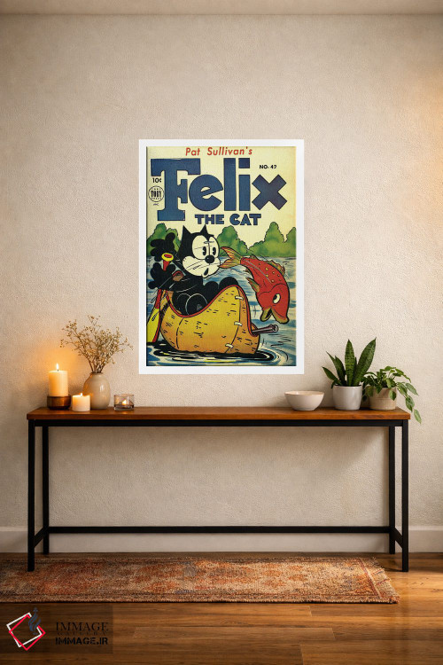 تابلو دکوراتیو فلیکس به ماهیگیری می رود اثر رادیو دیز - D3W