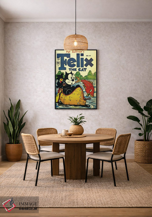 تابلو دکوراتیو فلیکس به ماهیگیری می رود اثر رادیو دیز - D4B