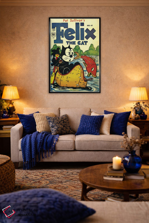 تابلو دکوراتیو فلیکس به ماهیگیری می رود اثر رادیو دیز - D5B