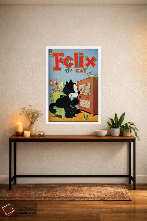 تابلو دکوراتیو فلیکس در حال لذت از بوکس اثر رادیو دیز - D2W