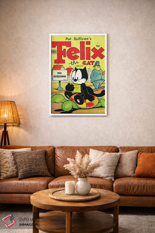 تابلو دکوراتیو فلیکس و لاک پشت؛ منع سرعت غیرمجاز اثر رادیو دیز - D2W