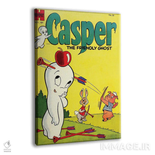 تابلو دکوراتیو دوستان روح در حال هدف گیری سیب اثر رادیو دیز - نمای پرسپکتیو محصول