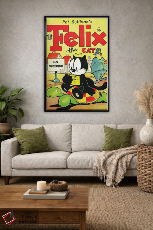 تابلو دکوراتیو فلیکس و لاک پشت؛ منع سرعت غیرمجاز اثر رادیو دیز - D1B